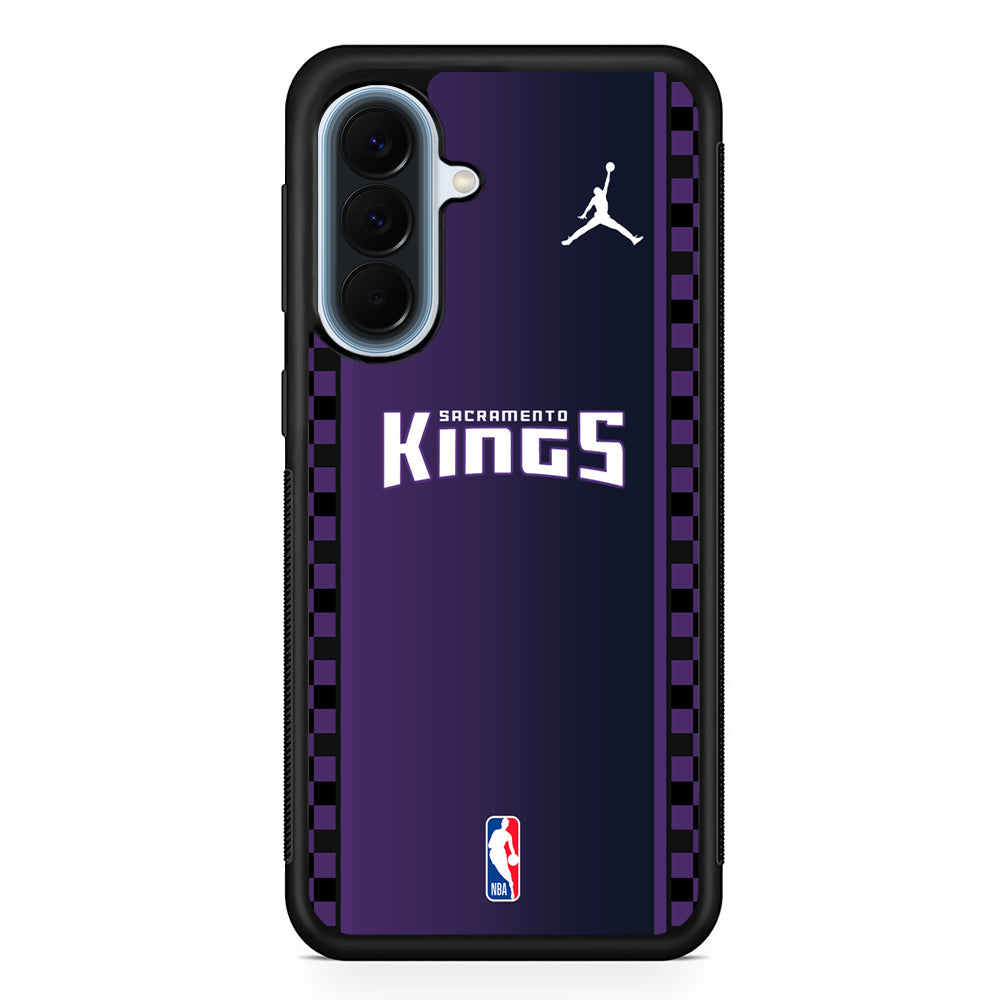 NBA Sacramento Kings Purple Jordan Samsung Galaxy A57 Case | Slim Samsung Galaxy A57 Protective Case