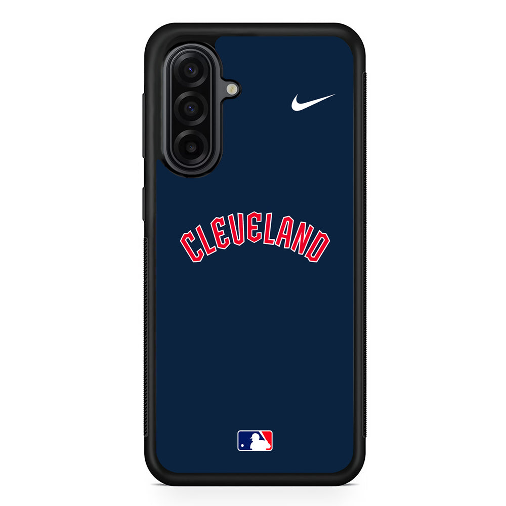 MLB Cleveland Guardians Navy Nike Samsung Galaxy A17 Case | Durable Rubber Samsung Galaxy A17 Phone Case