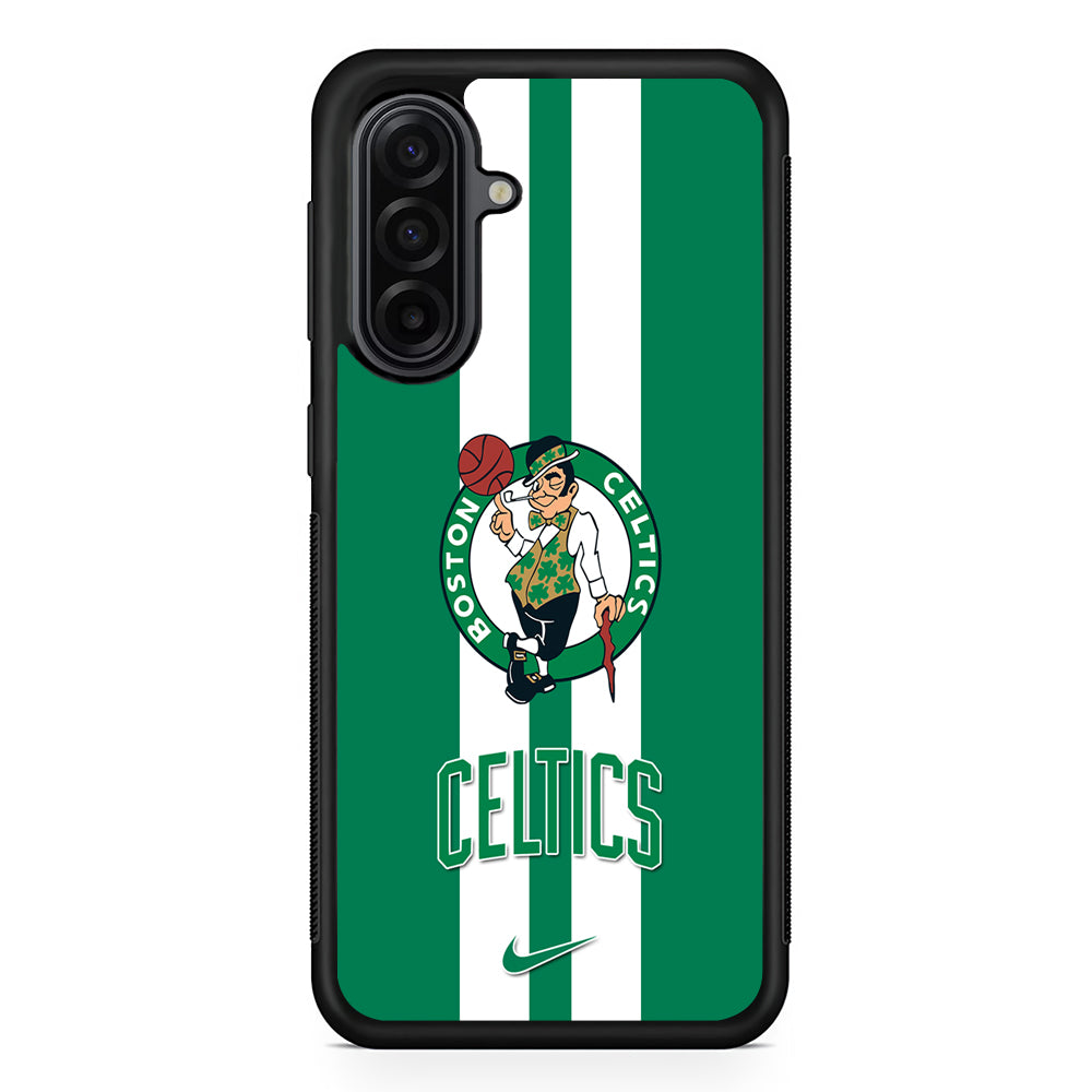NBA Boston Celtics Green Nike Samsung Galaxy A17 Case | Durable Rubber Samsung Galaxy A17 Phone Case