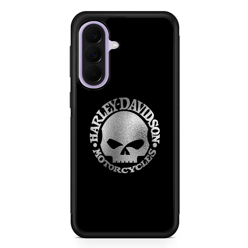 Harley Davidson Skull Silver Samsung Galaxy A37 Case | Samsung Galaxy A37 Rubber Protective Case