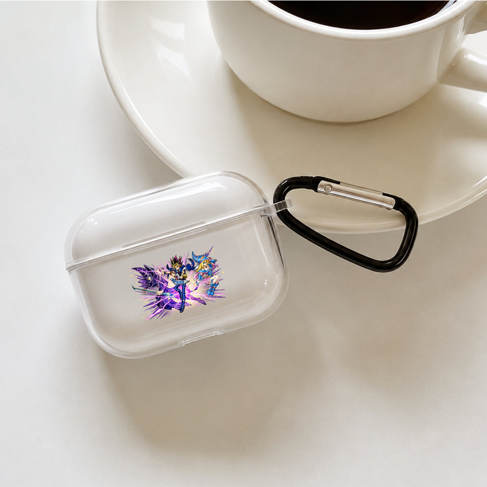 Yu-Gi-Oh Yugi and Dark Magician Protective Apple AirPods Pro 3 Clear Case | Shockproof Cover
