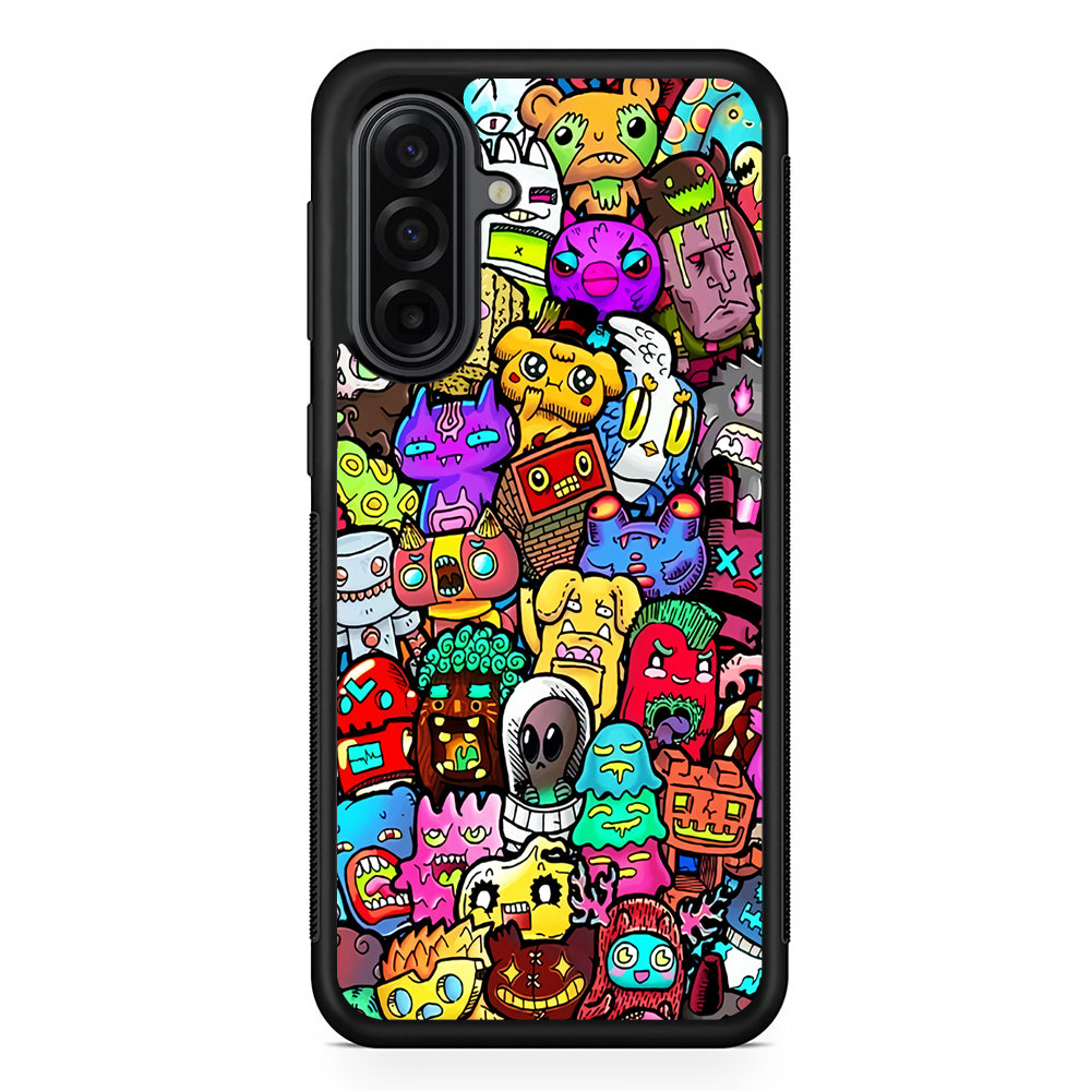 Doodle Cute Character Samsung Galaxy A17 Case | Durable Rubber Samsung Galaxy A17 Phone Case