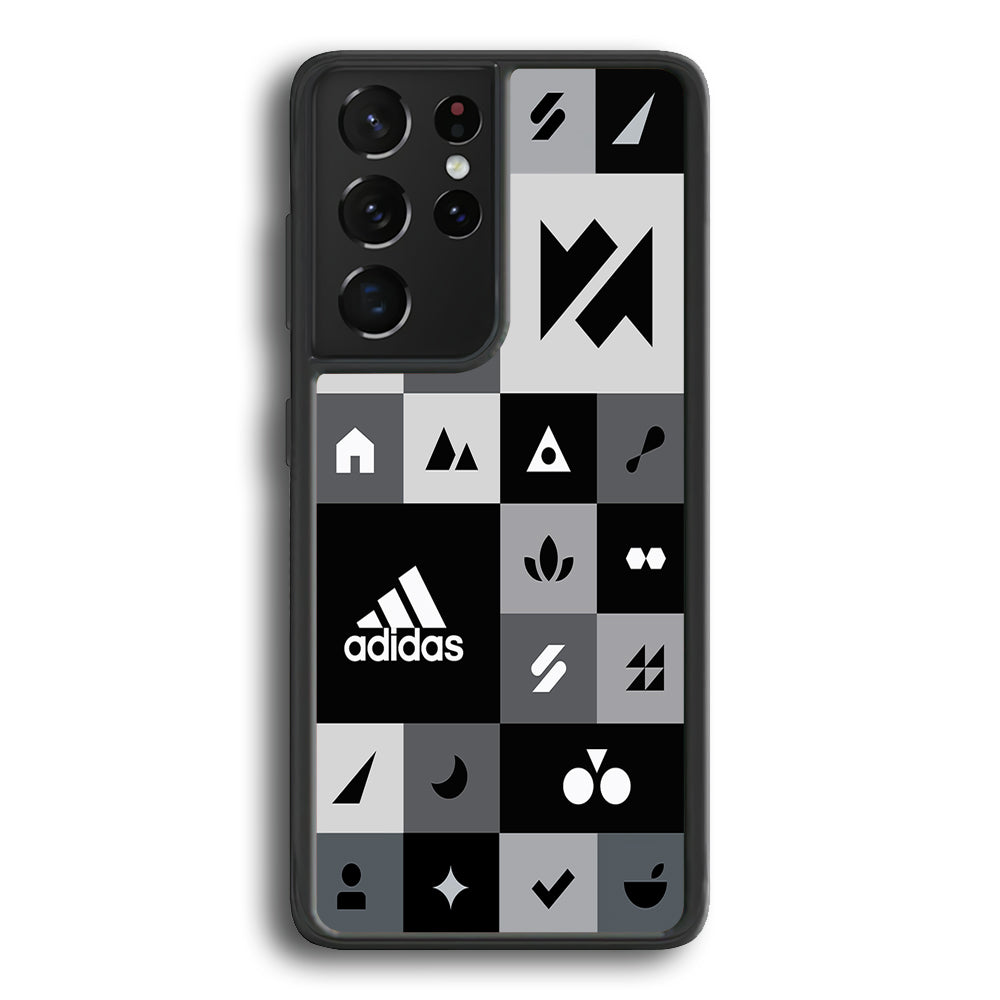 Adidas All Day Icon Design Samsung Galaxy S24 Ultra Case-Mobile Phone Case-Rubber Black (2D Case)-Altracase