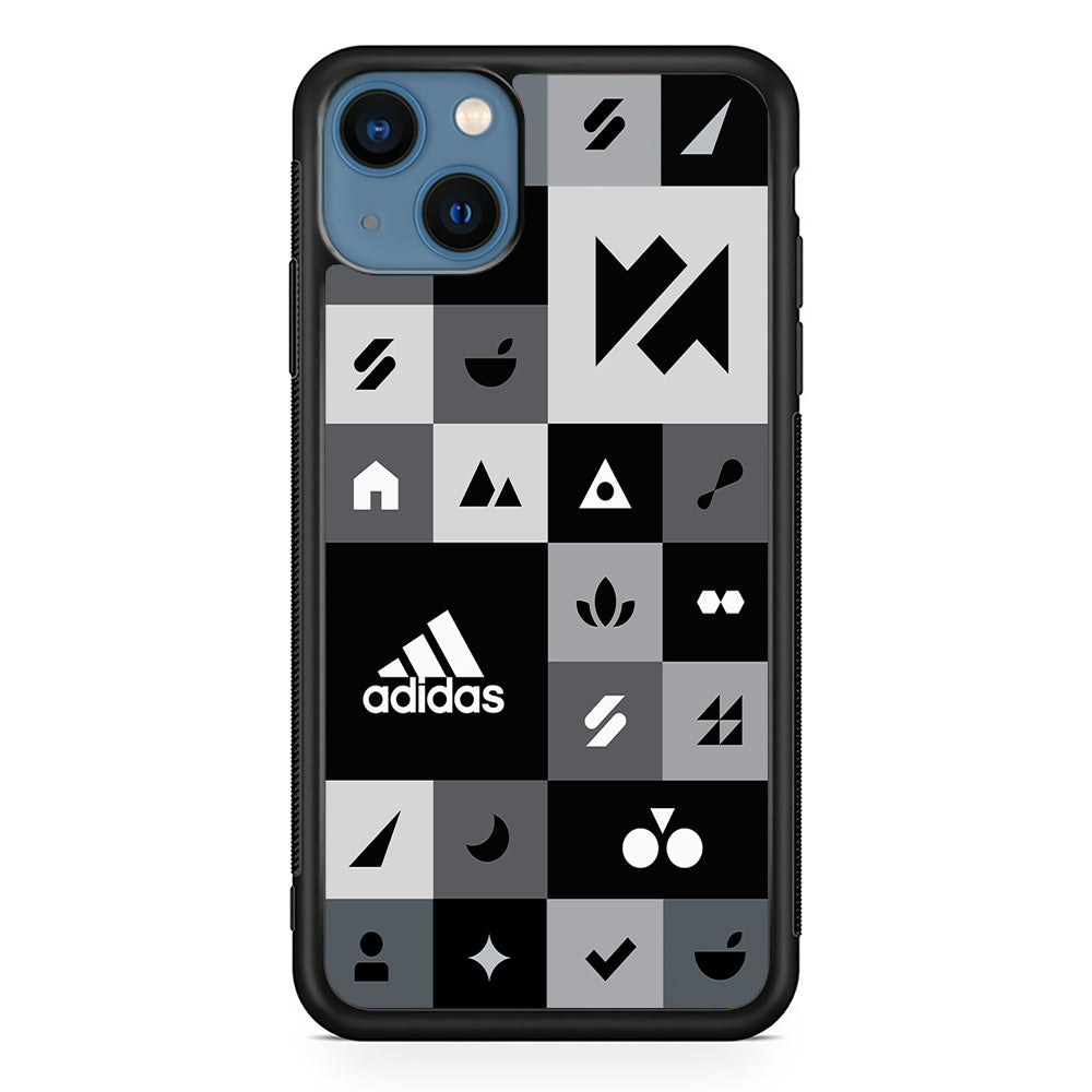 Adidas All Day Icon Design iPhone 13 Mini Case-Mobile Phone Case-Rubber Black (2D Case)-Altracase