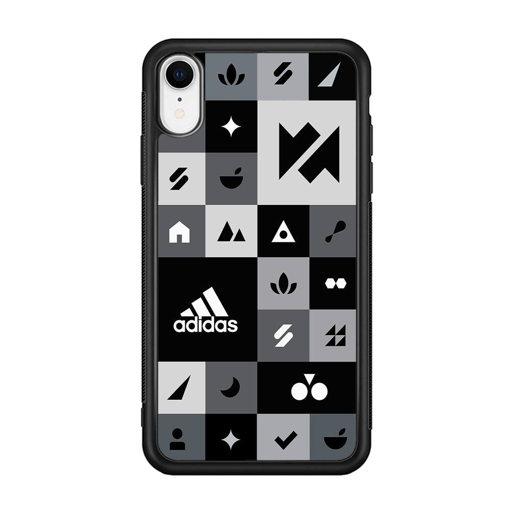 Adidas All Day Icon Design iPhone XR Case-Mobile Phone Case-Rubber Black (2D Case)-Altracase