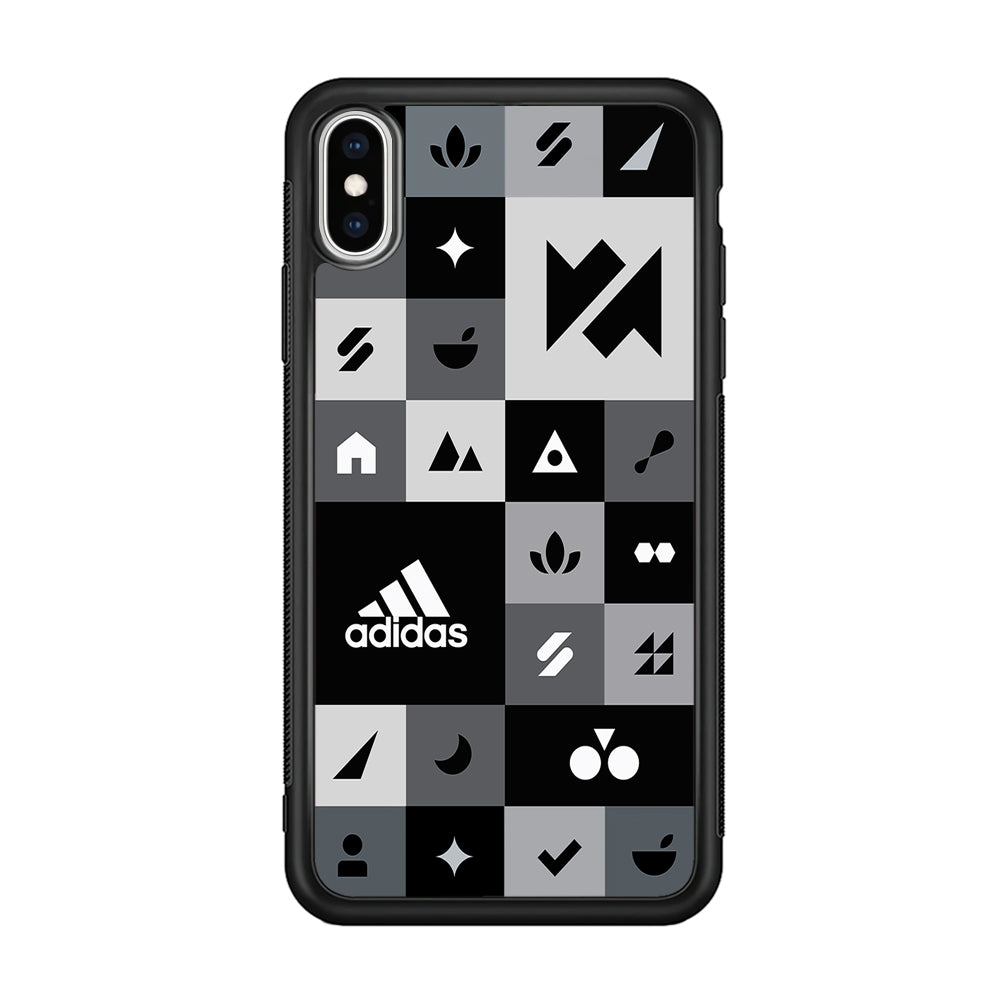 Adidas All Day Icon Design iPhone Xs Case-Mobile Phone Case-Rubber Black (2D Case)-Altracase