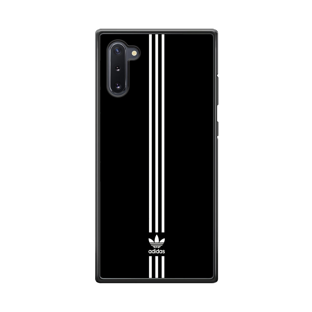 Adidas Black Three Lines Samsung Galaxy Note 10 Case-Mobile Phone Case-Rubber Black (2D Case)-Altracase
