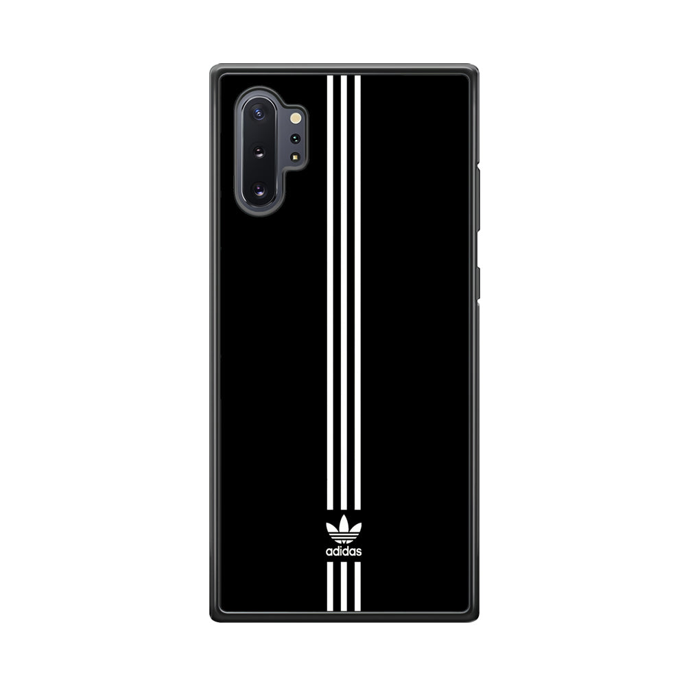 Adidas Black Three Lines Samsung Galaxy Note 10 Plus Case-Mobile Phone Case-Rubber Black (2D Case)-Altracase