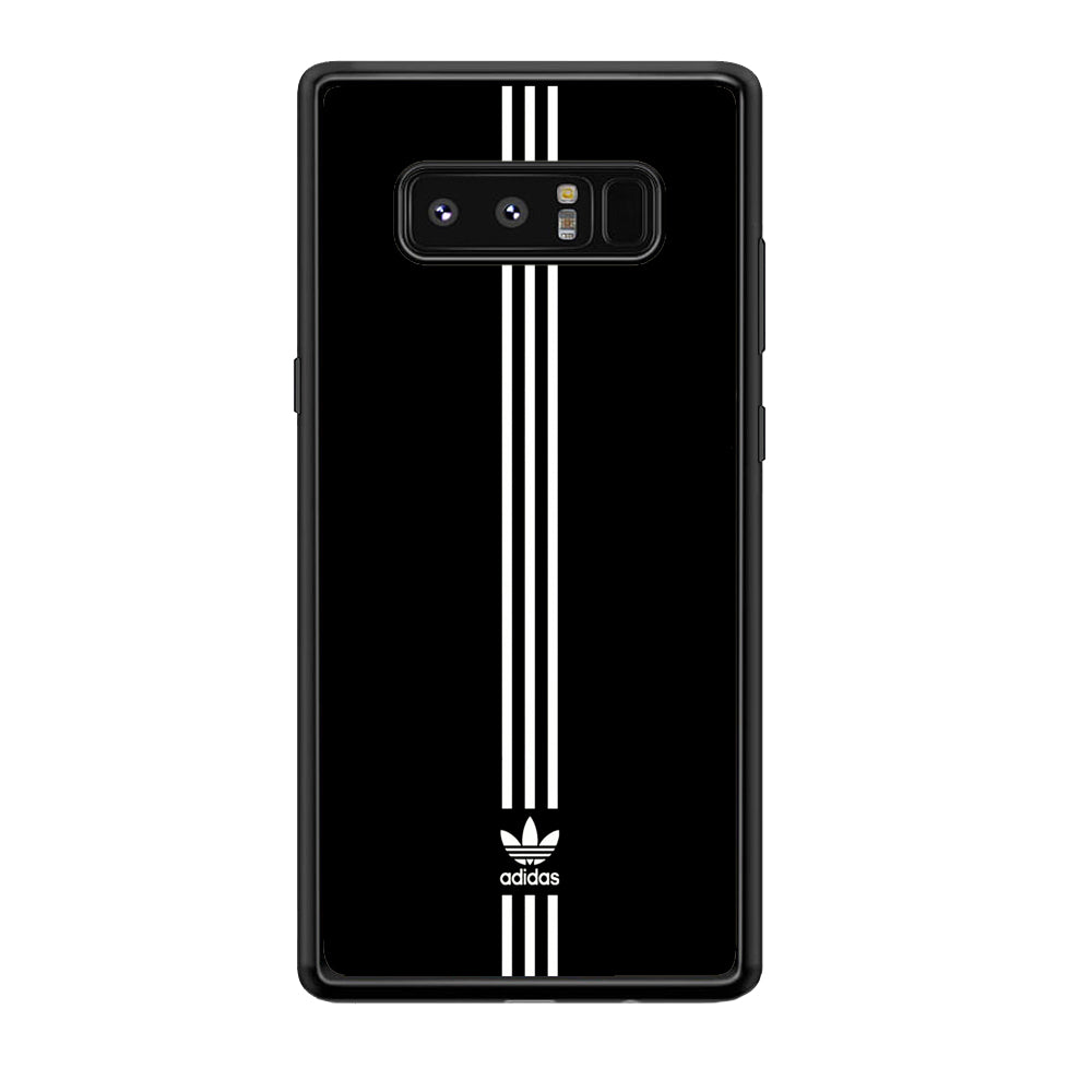 Adidas Black Three Lines Samsung Galaxy Note 8 Case-Mobile Phone Case-Rubber Black (2D Case)-Altracase