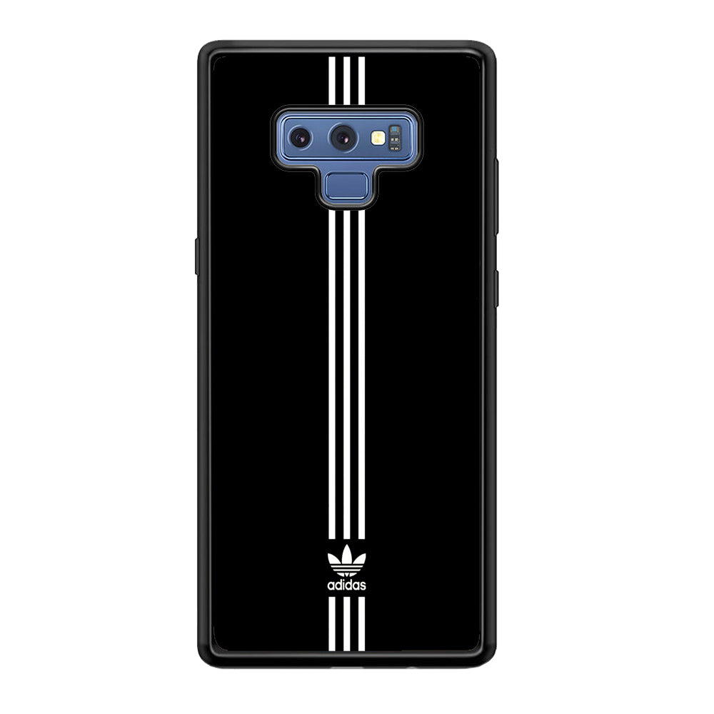 Adidas Black Three Lines Samsung Galaxy Note 9 Case-Mobile Phone Case-Rubber Black (2D Case)-Altracase