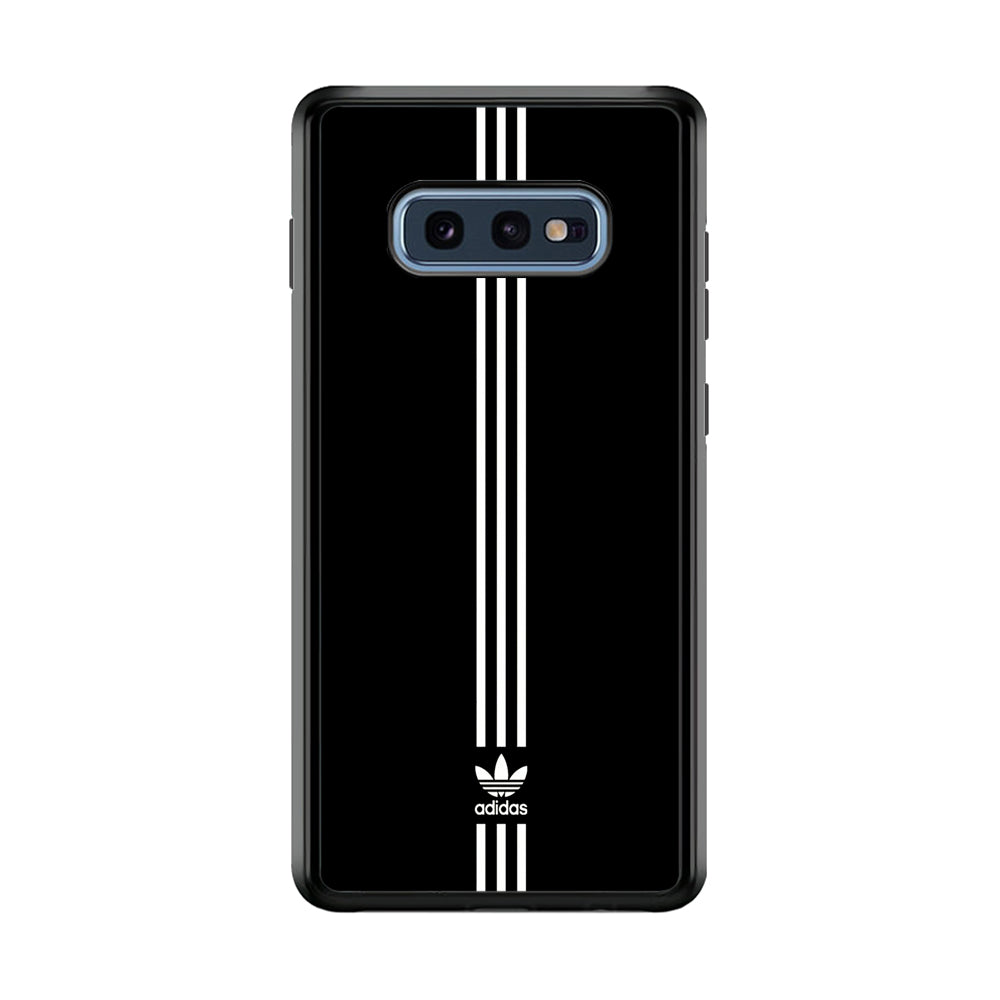 Adidas Black Three Lines Samsung Galaxy S10E Case-Mobile Phone Case-Rubber Black (2D Case)-Altracase