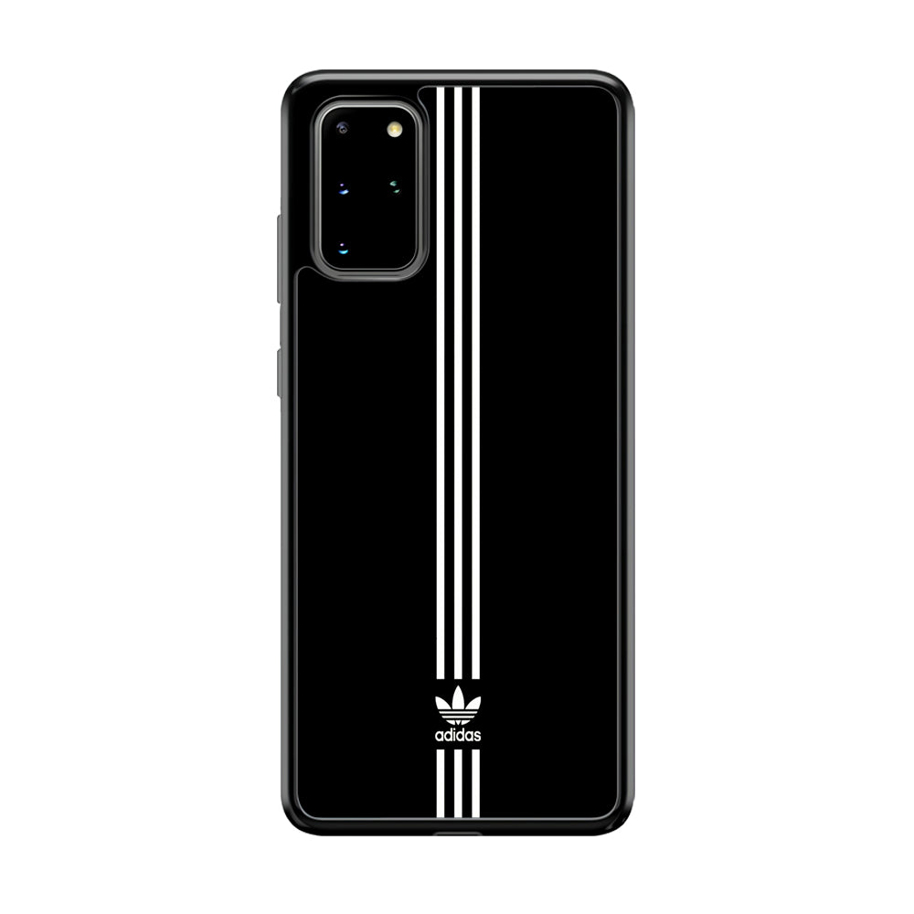 Adidas Black Three Lines Samsung Galaxy S20 Plus Case-Mobile Phone Case-Rubber Black (2D Case)-Altracase