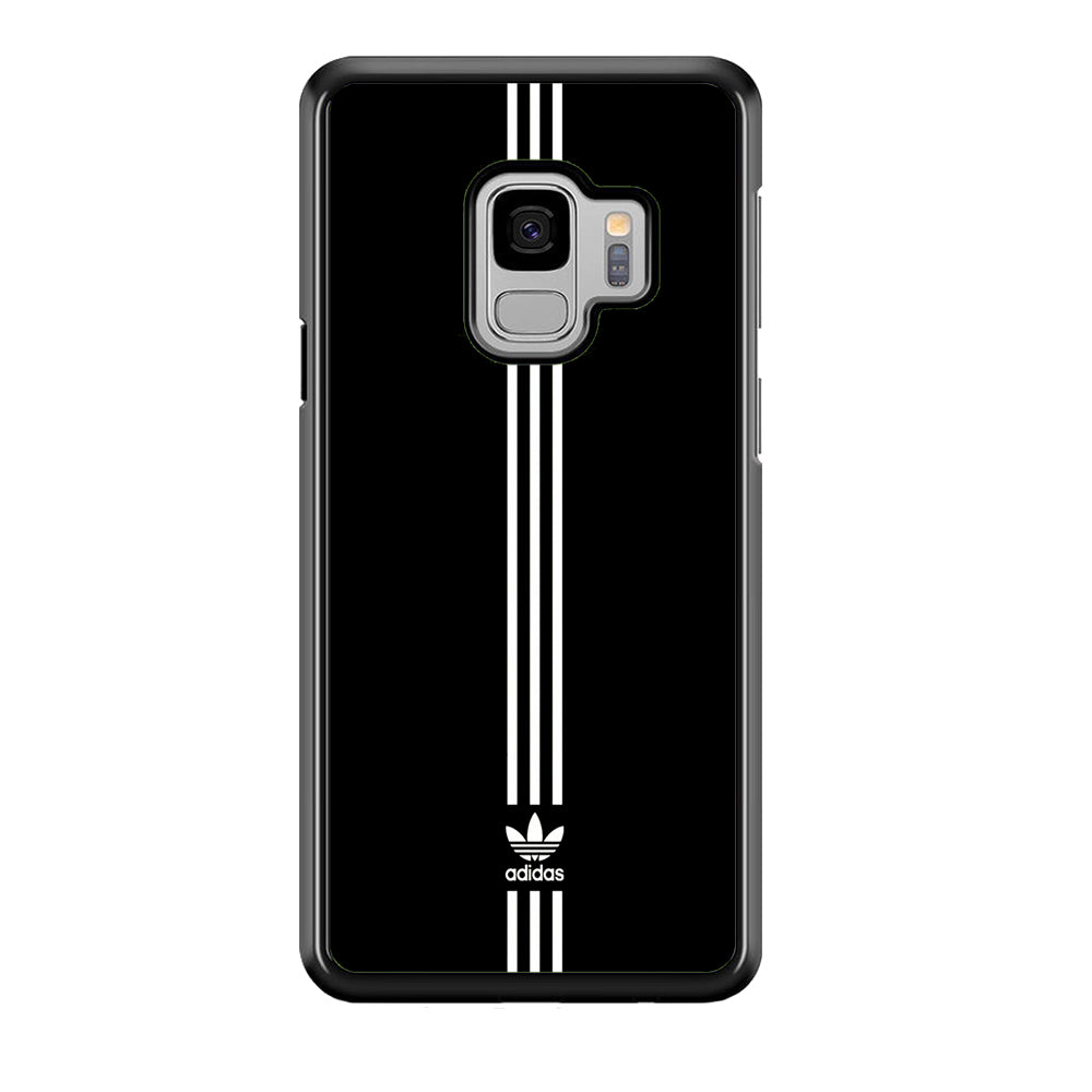 Adidas Black Three Lines Samsung Galaxy S9 Case-Mobile Phone Case-Rubber Black (2D Case)-Altracase