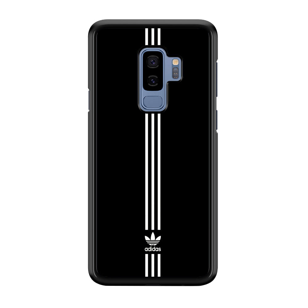Adidas Black Three Lines Samsung Galaxy S9 Plus Case-Mobile Phone Case-Rubber Black (2D Case)-Altracase