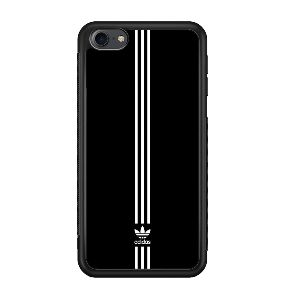 Adidas Black Three Lines iPod Touch 6 Case-Mobile Phone Case-Rubber Black (2D Case)-Altracase