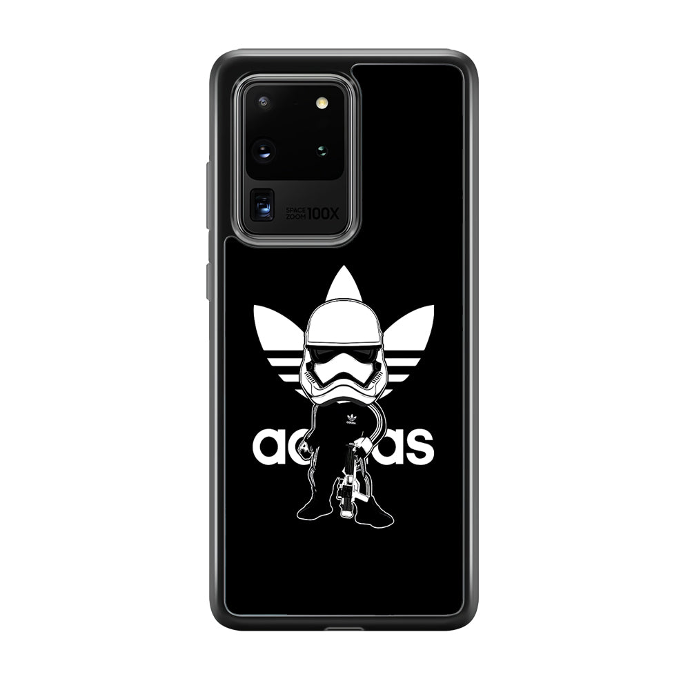 Adidas Chibi Stormtrooper Samsung Galaxy S20 Ultra Case-Mobile Phone Case-Rubber Black (2D Case)-Altracase