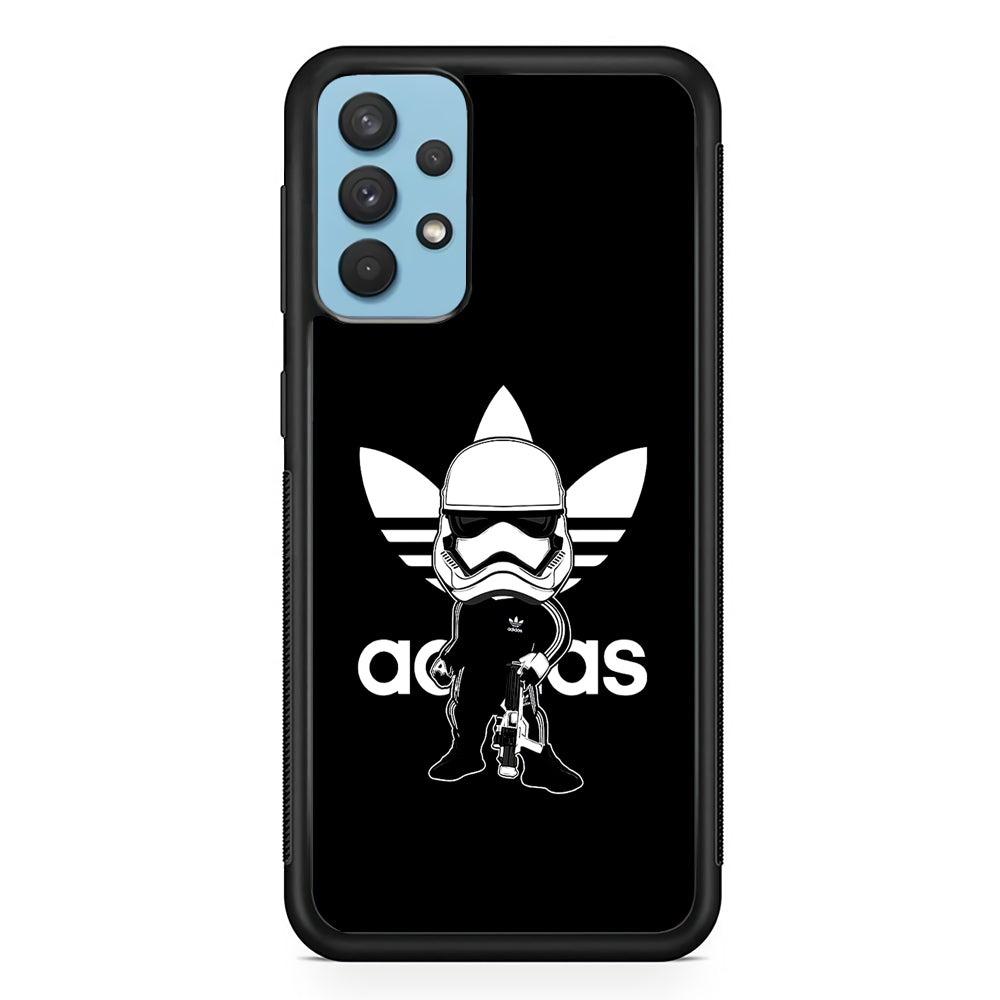 Adidas Chibi Stormtrooper Samsung Galaxy A32 Case-Mobile Phone Case-Rubber Black (2D Case)-Altracase