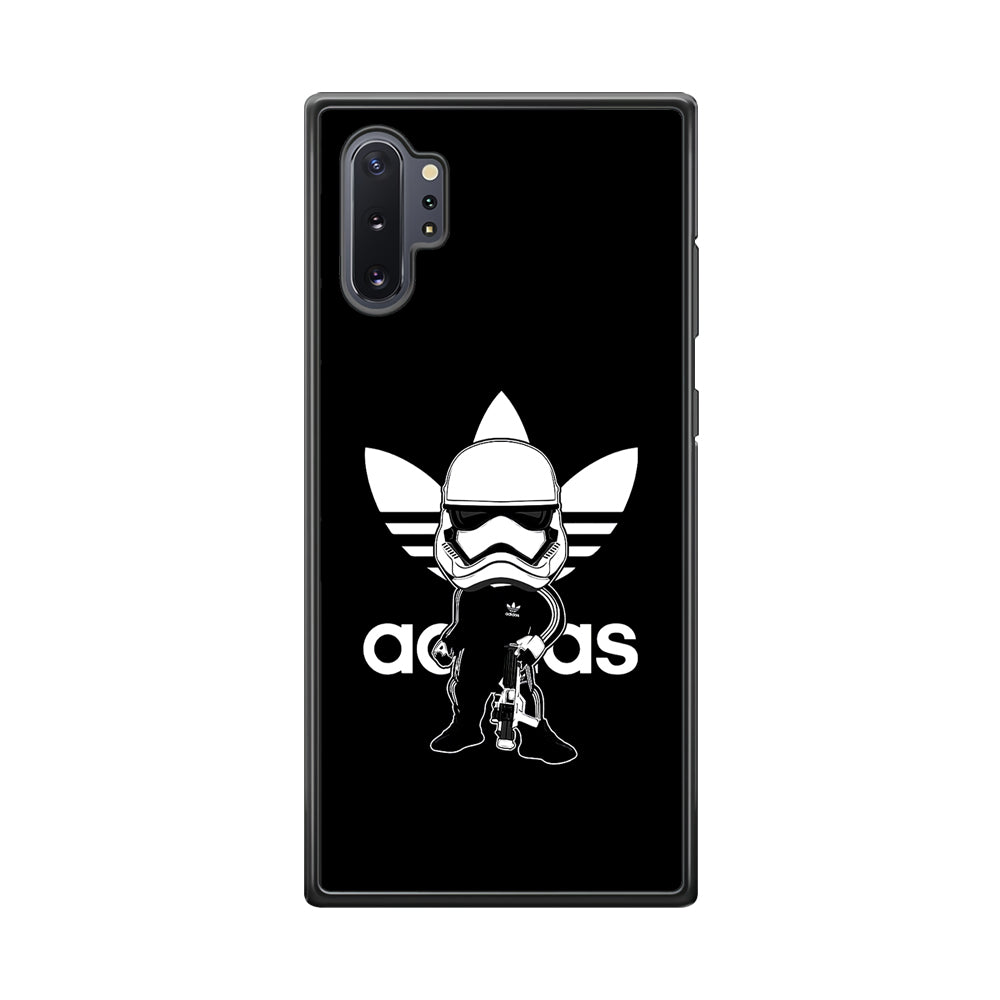 Adidas Chibi Stormtrooper Samsung Galaxy Note 10 Plus Case-Mobile Phone Case-Rubber Black (2D Case)-Altracase