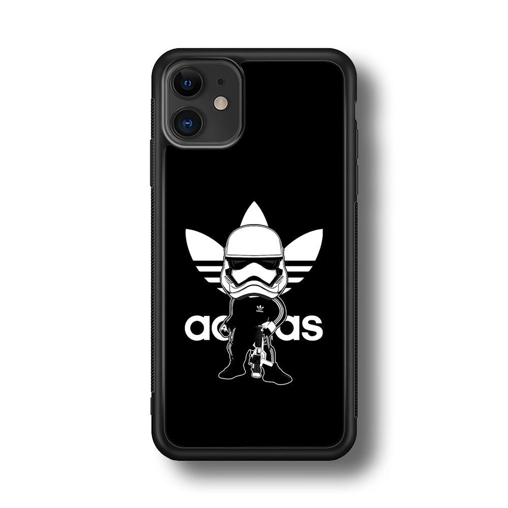 Adidas Chibi Stormtrooper iPhone 11 Case-Mobile Phone Case-Rubber Black (2D Case)-Altracase