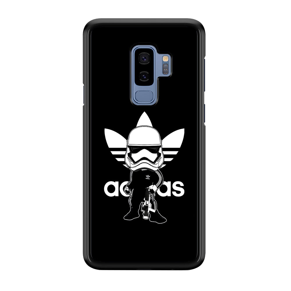Adidas Chibi Stormtrooper Samsung Galaxy S9 Plus Case-Mobile Phone Case-Rubber Black (2D Case)-Altracase