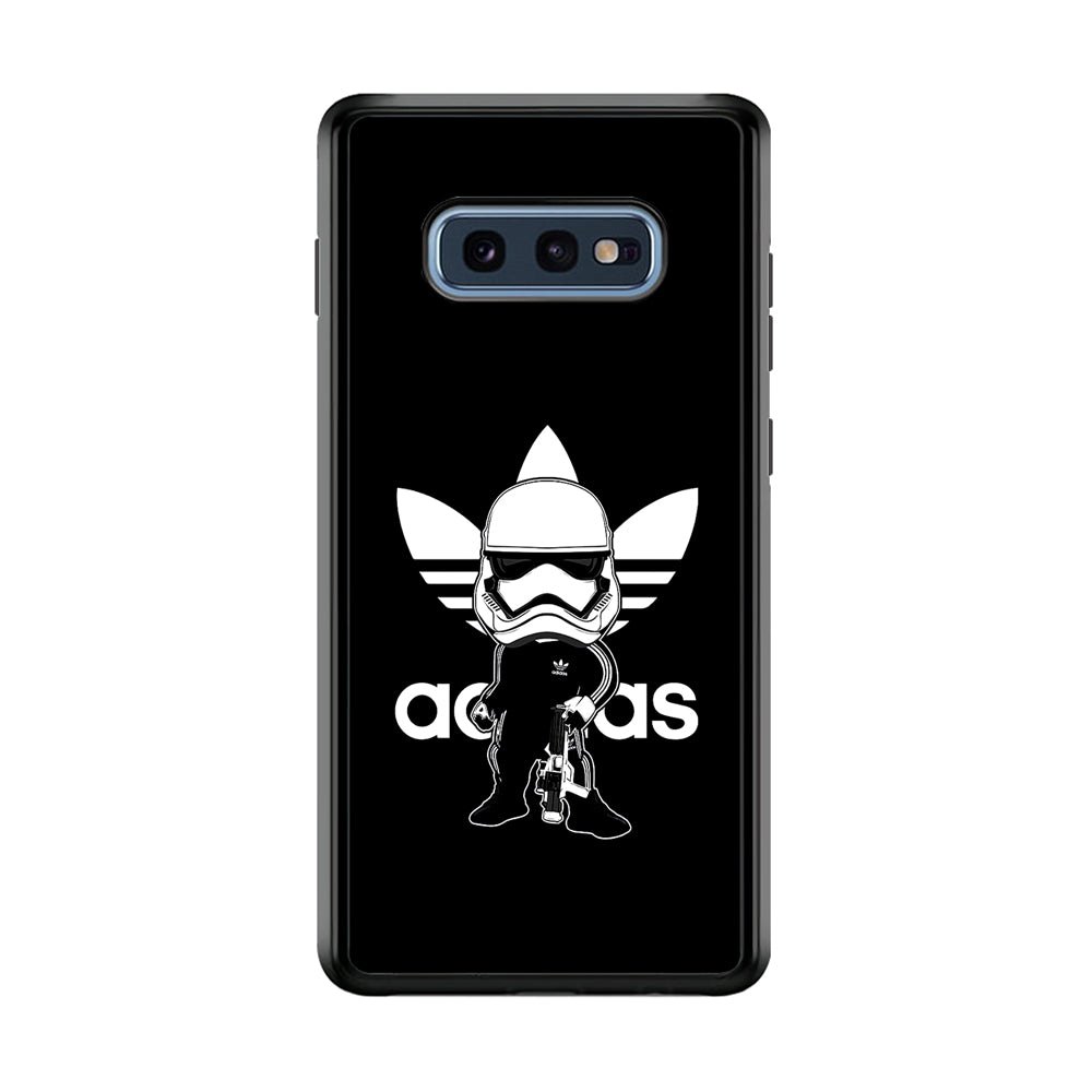 Adidas Chibi Stormtrooper Samsung Galaxy S10E Case-Mobile Phone Case-Rubber Black (2D Case)-Altracase