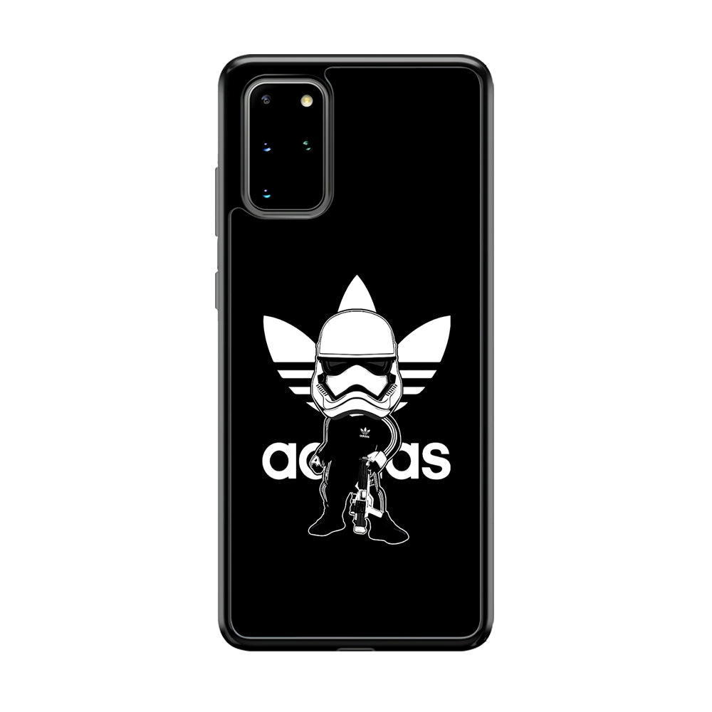 Adidas Chibi Stormtrooper Samsung Galaxy S20 Plus Case-Mobile Phone Case-Rubber Black (2D Case)-Altracase