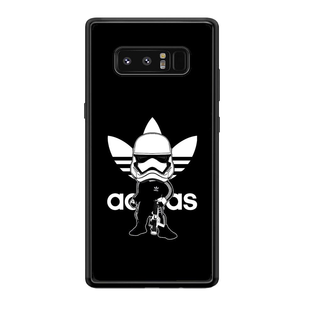 Adidas Chibi Stormtrooper Samsung Galaxy Note 8 Case-Mobile Phone Case-Rubber Black (2D Case)-Altracase