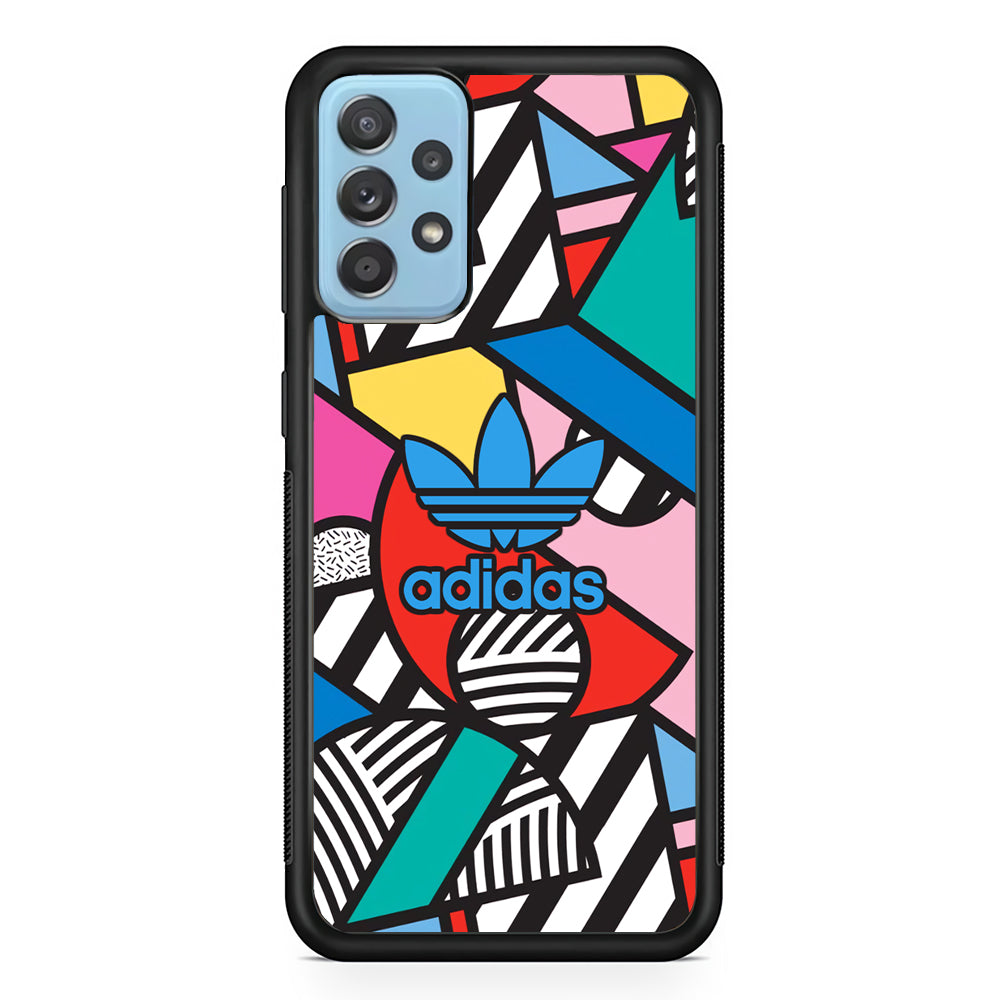 Adidas Collage of Shape Color Samsung Galaxy A72 Case-Mobile Phone Case-Rubber Black (2D Case)-Altracase