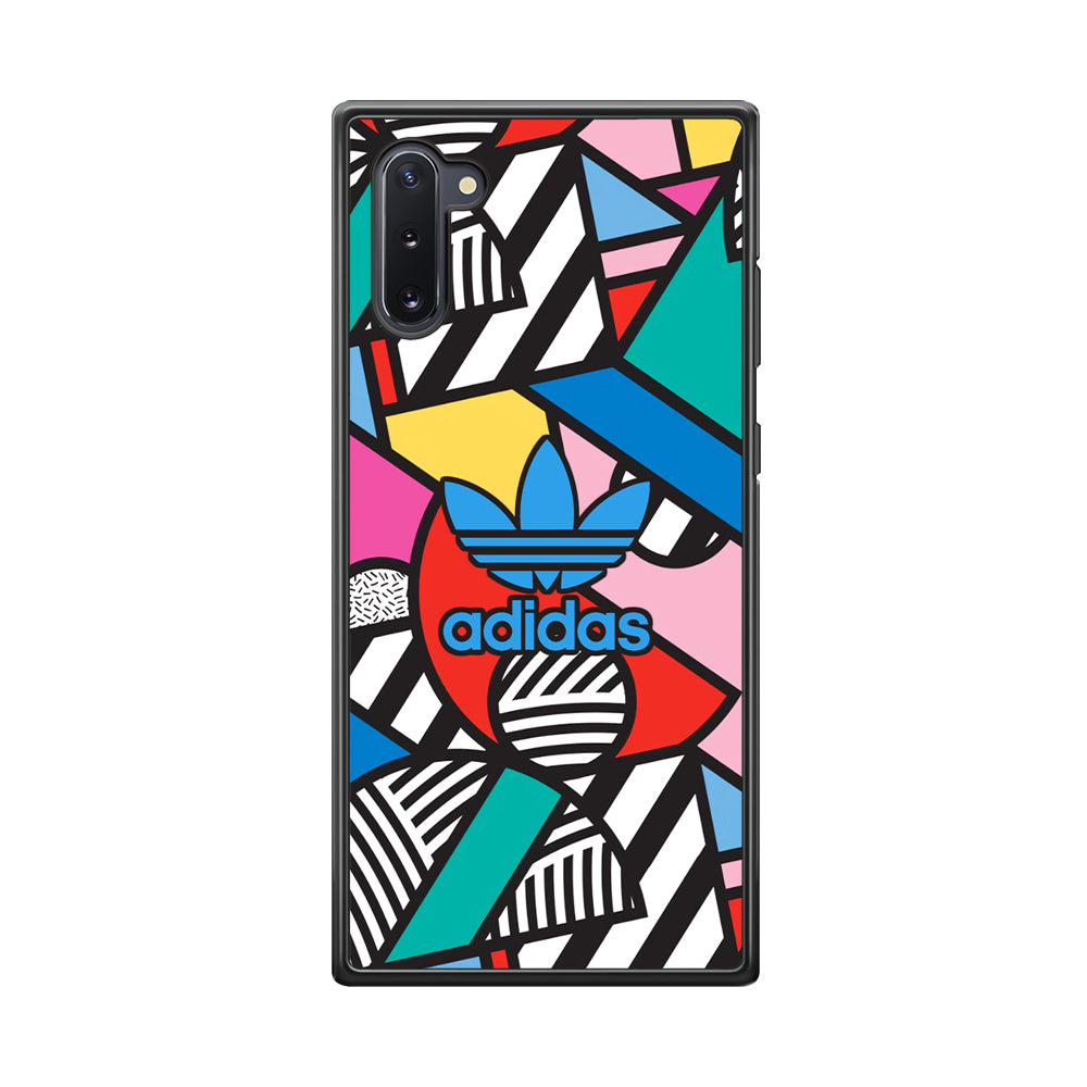 Adidas Collage of Shape Color Samsung Galaxy Note 10 Case-Mobile Phone Case-Rubber Black (2D Case)-Altracase