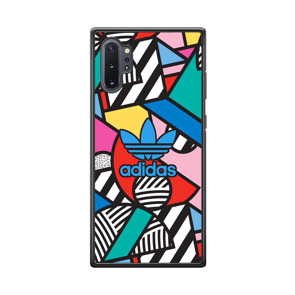Adidas Collage of Shape Color Samsung Galaxy Note 10 Plus Case-Mobile Phone Case-Rubber Black (2D Case)-Altracase