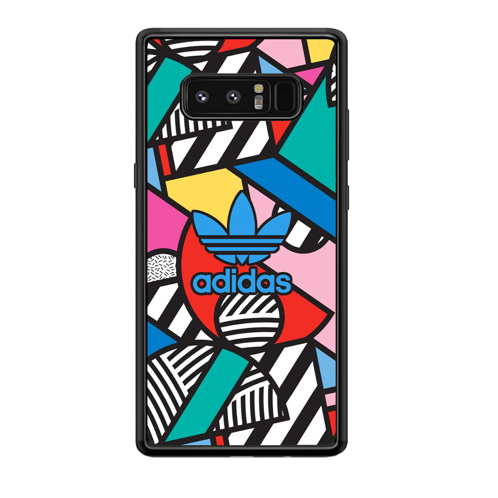 Adidas Collage of Shape Color Samsung Galaxy Note 8 Case-Mobile Phone Case-Rubber Black (2D Case)-Altracase