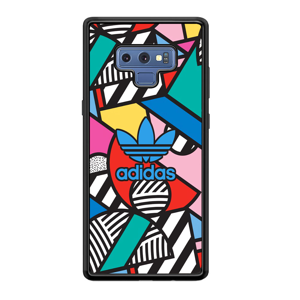 Adidas Collage of Shape Color Samsung Galaxy Note 9 Case-Mobile Phone Case-Rubber Black (2D Case)-Altracase