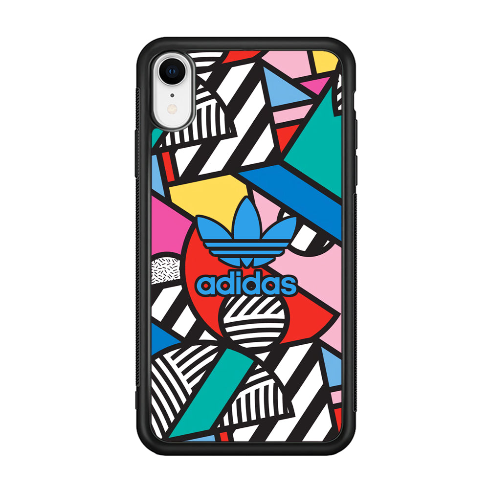 Adidas Collage of Shape Color iPhone XR Case-Mobile Phone Case-Rubber Black (2D Case)-Altracase