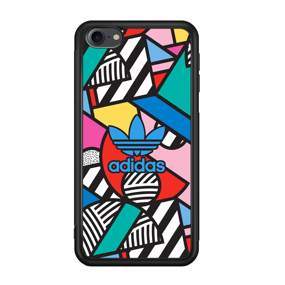 Adidas Collage of Shape Color iPod Touch 6 Case-Mobile Phone Case-Rubber Black (2D Case)-Altracase