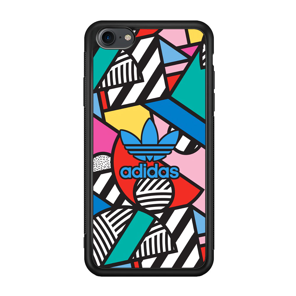 Adidas Collage of Shape Color iPhone 8 Case-Mobile Phone Case-Rubber Black (2D Case)-Altracase
