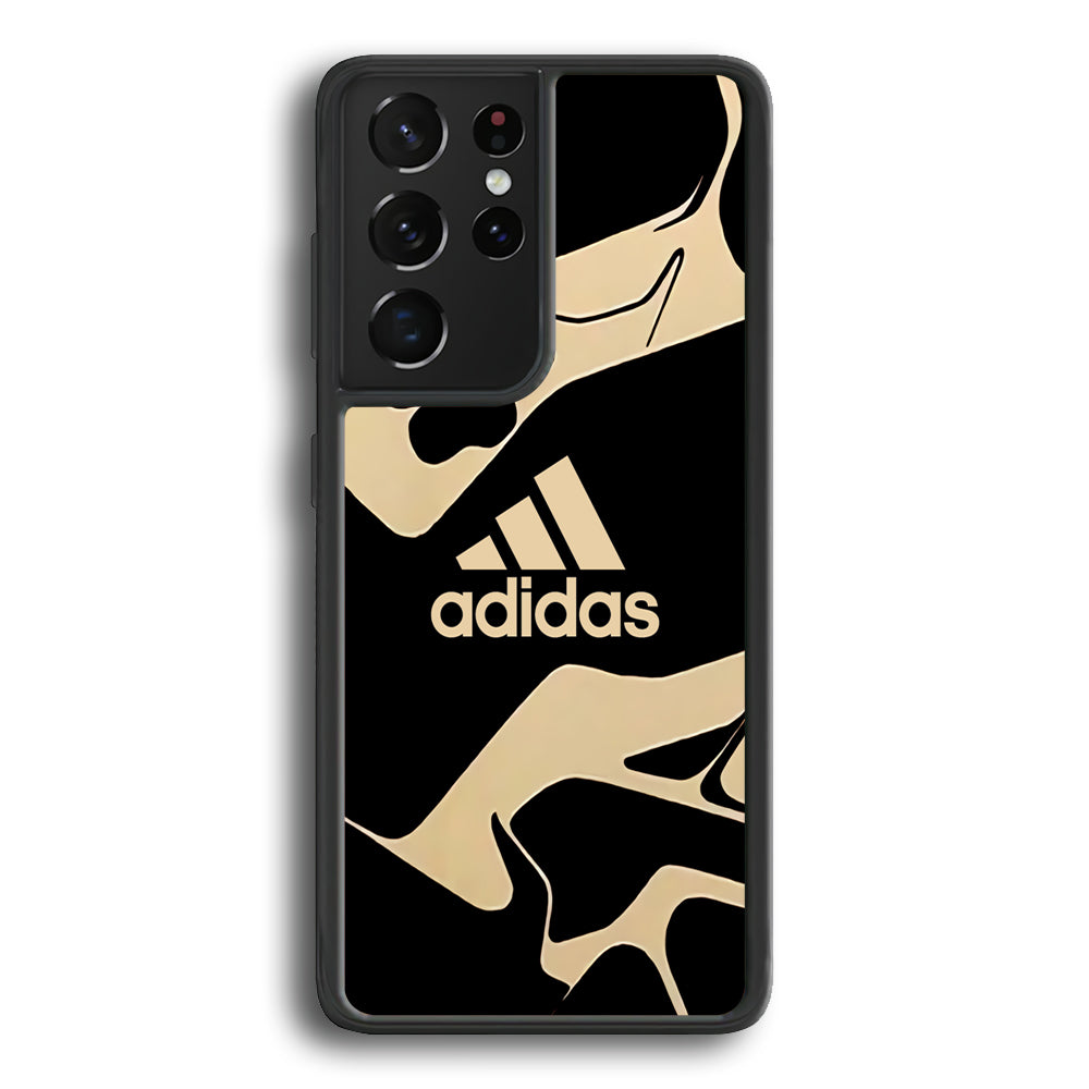 Adidas Curvature Artistic Samsung Galaxy S21 Ultra Case-Mobile Phone Case-Rubber Black (2D Case)-Altracase