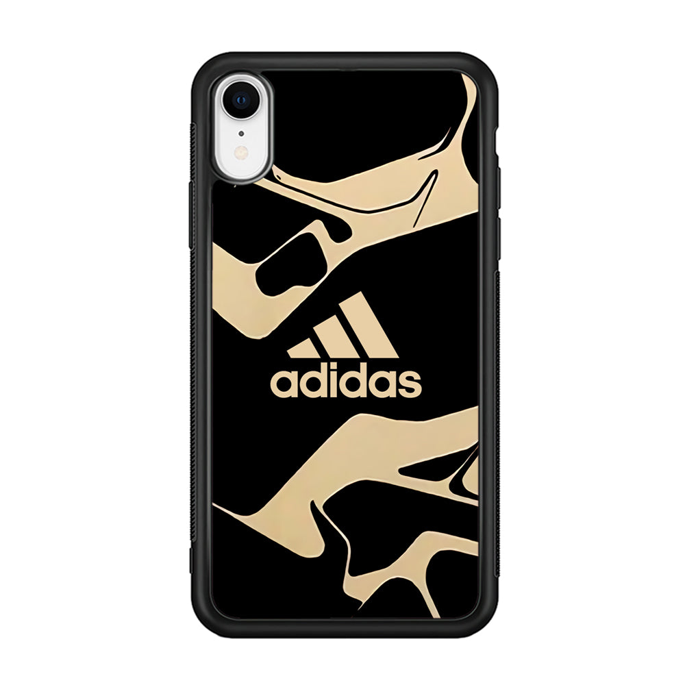 Adidas Curvature Artistic iPhone XR Case-Mobile Phone Case-Rubber Black (2D Case)-Altracase