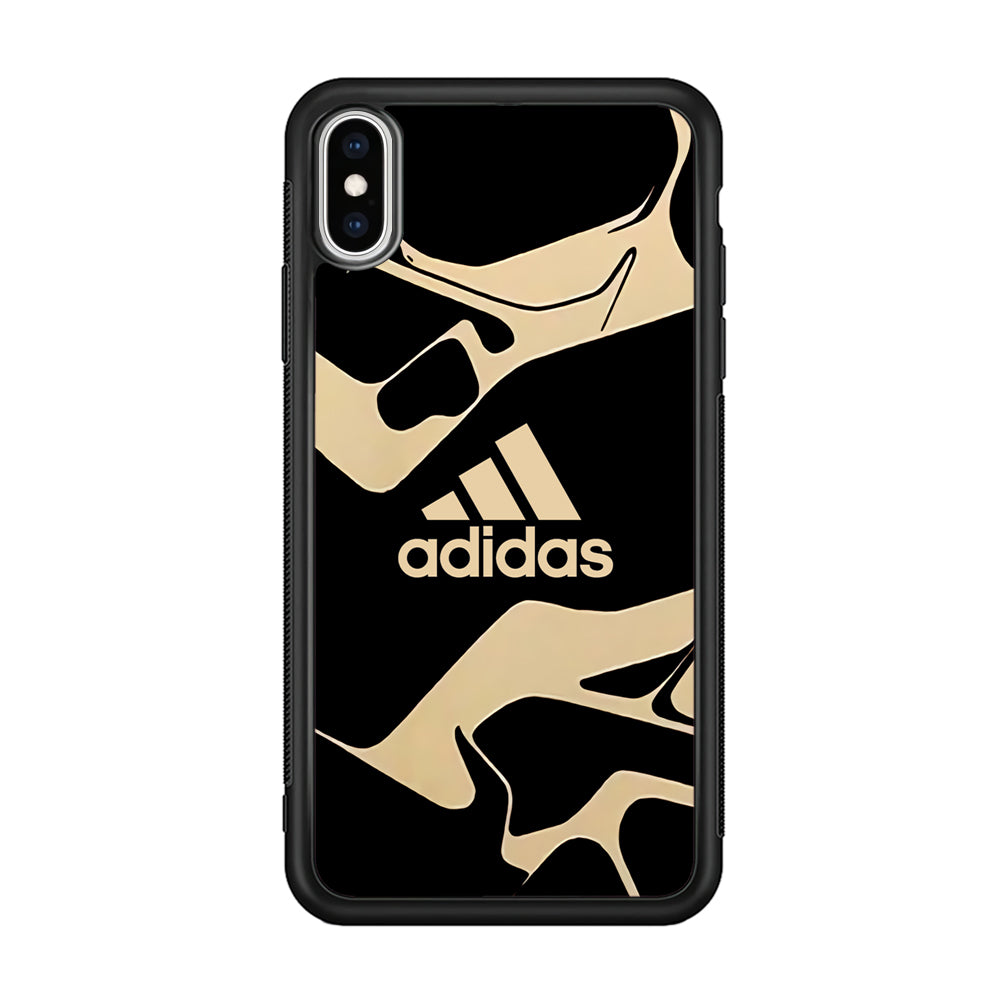 Adidas Curvature Artistic iPhone Xs Case-Mobile Phone Case-Rubber Black (2D Case)-Altracase