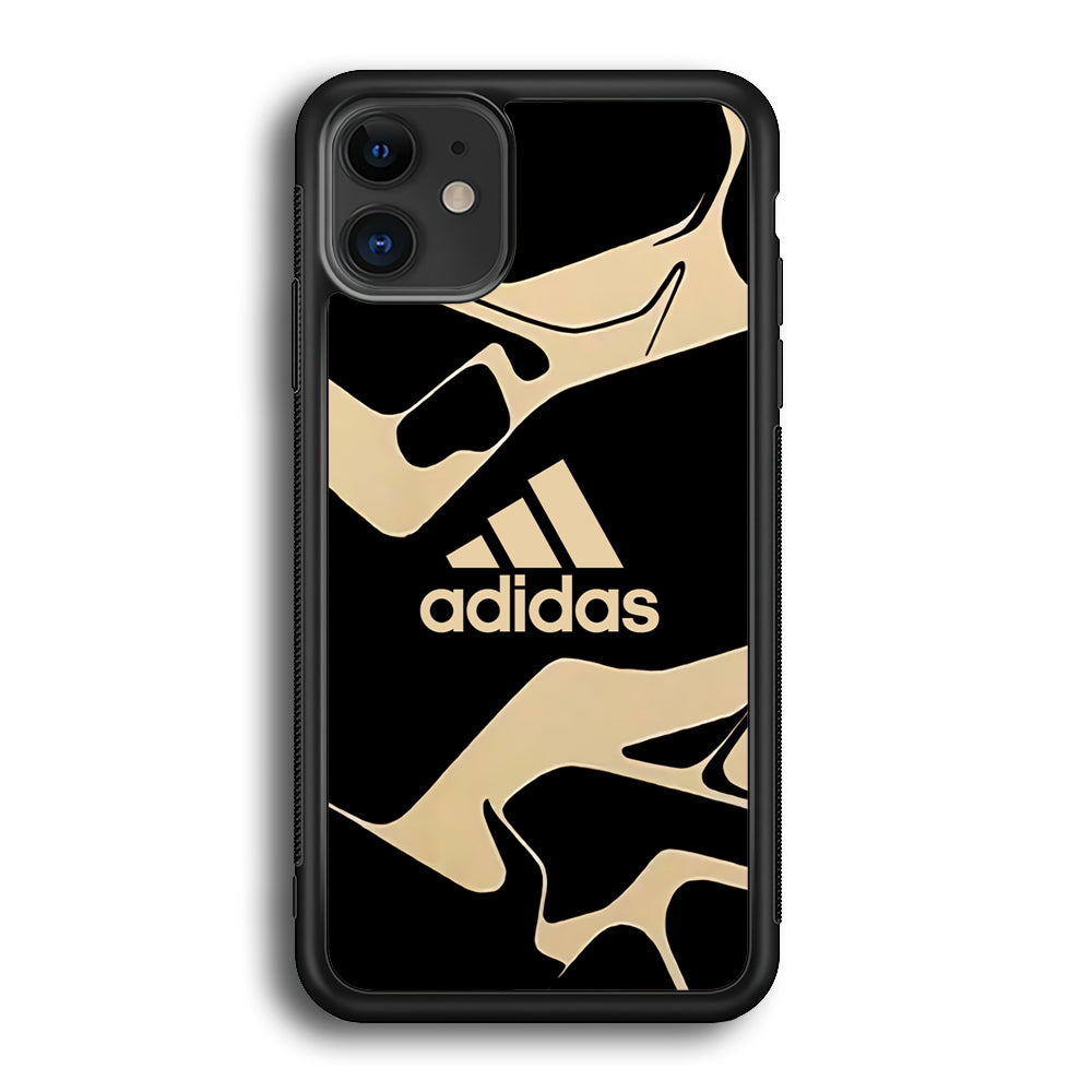 Adidas Curvature Artistic iPhone 11 Case-Mobile Phone Case-Rubber Black (2D Case)-Altracase