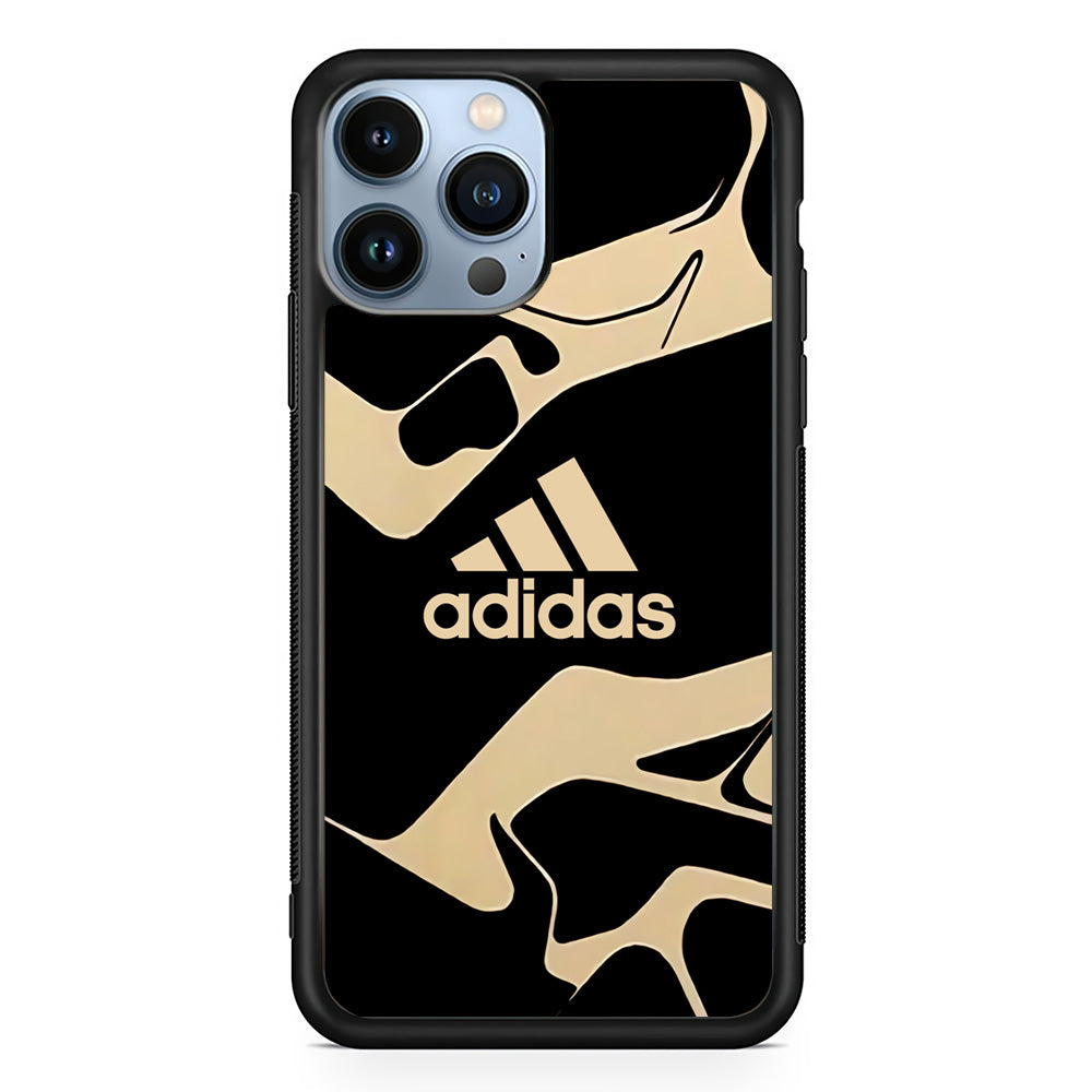 Adidas Curvature Artistic iPhone 13 Pro Case-Mobile Phone Case-Rubber Black (2D Case)-Altracase