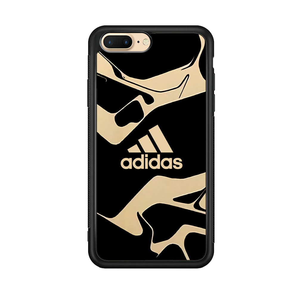 Adidas Curvature Artistic iPhone 8 Plus Case-Mobile Phone Case-Rubber Black (2D Case)-Altracase