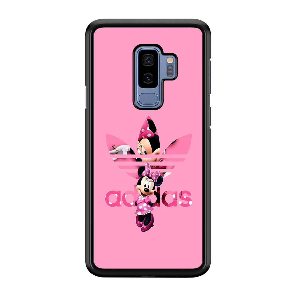 Adidas Cute Minnie Mouse Samsung Galaxy S9 Plus Case-Mobile Phone Case-Rubber Black (2D Case)-Altracase