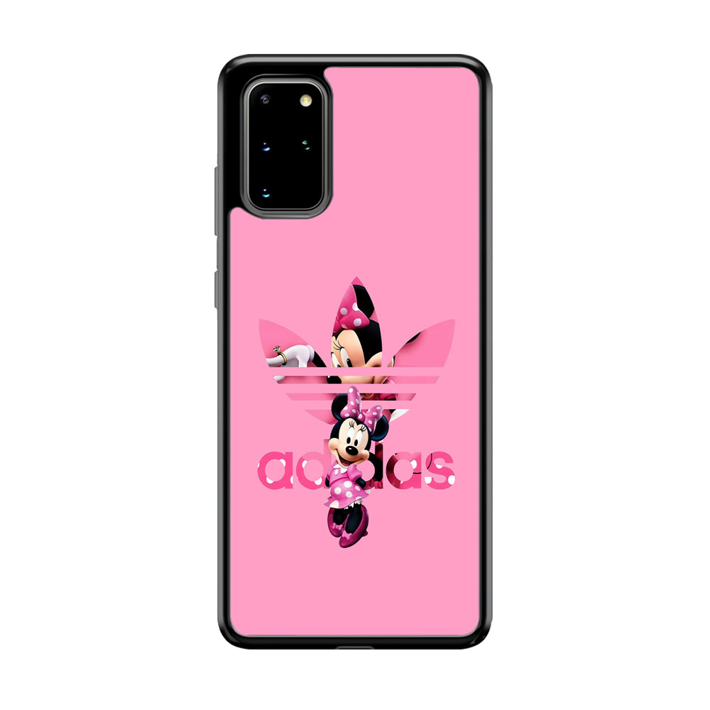 Adidas Cute Minnie Mouse Samsung Galaxy S20 Plus Case-Mobile Phone Case-Rubber Black (2D Case)-Altracase