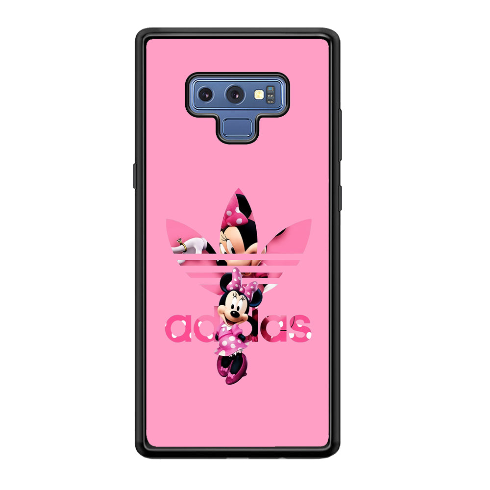 Adidas Cute Minnie Mouse Samsung Galaxy Note 9 Case-Mobile Phone Case-Rubber Black (2D Case)-Altracase