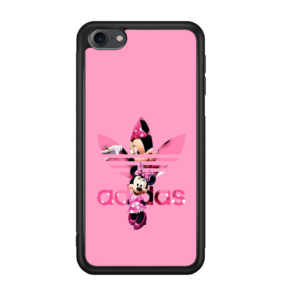 Adidas Cute Minnie Mouse iPod Touch 6 Case-Mobile Phone Case-Rubber Black (2D Case)-Altracase