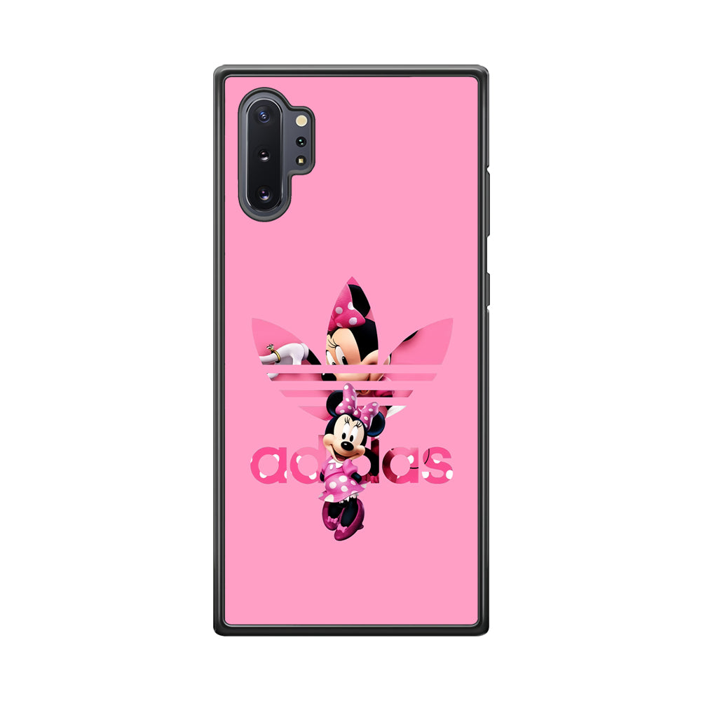 Adidas Cute Minnie Mouse Samsung Galaxy Note 10 Plus Case-Mobile Phone Case-Rubber Black (2D Case)-Altracase