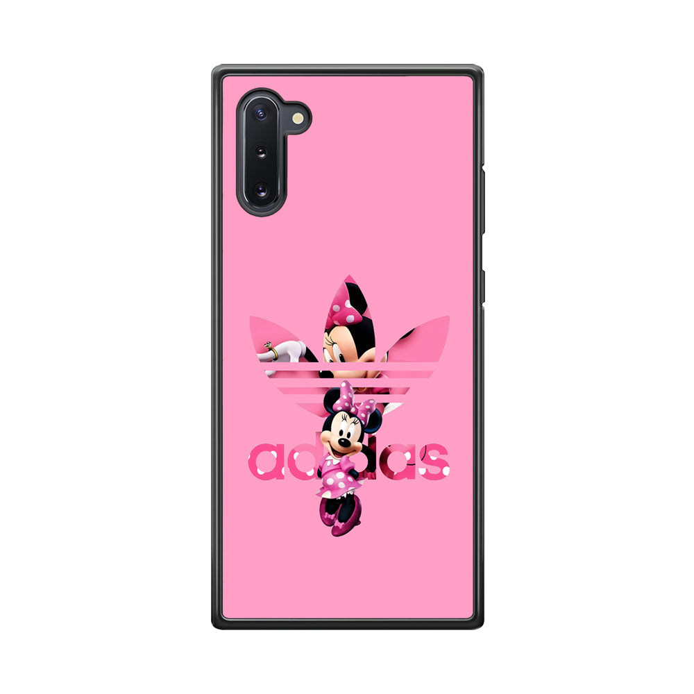 Adidas Cute Minnie Mouse Samsung Galaxy Note 10 Case-Mobile Phone Case-Rubber Black (2D Case)-Altracase