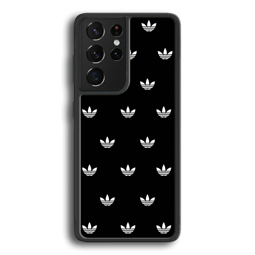 Adidas Doodle In Black Samsung Galaxy S21 Ultra Case-Mobile Phone Case-Rubber Black (2D Case)-Altracase