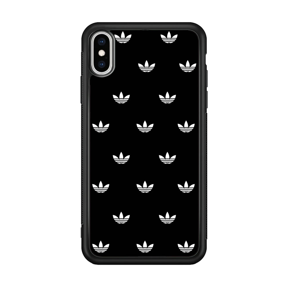 Adidas Doodle In Black iPhone Xs Case-Mobile Phone Case-Rubber Black (2D Case)-Altracase