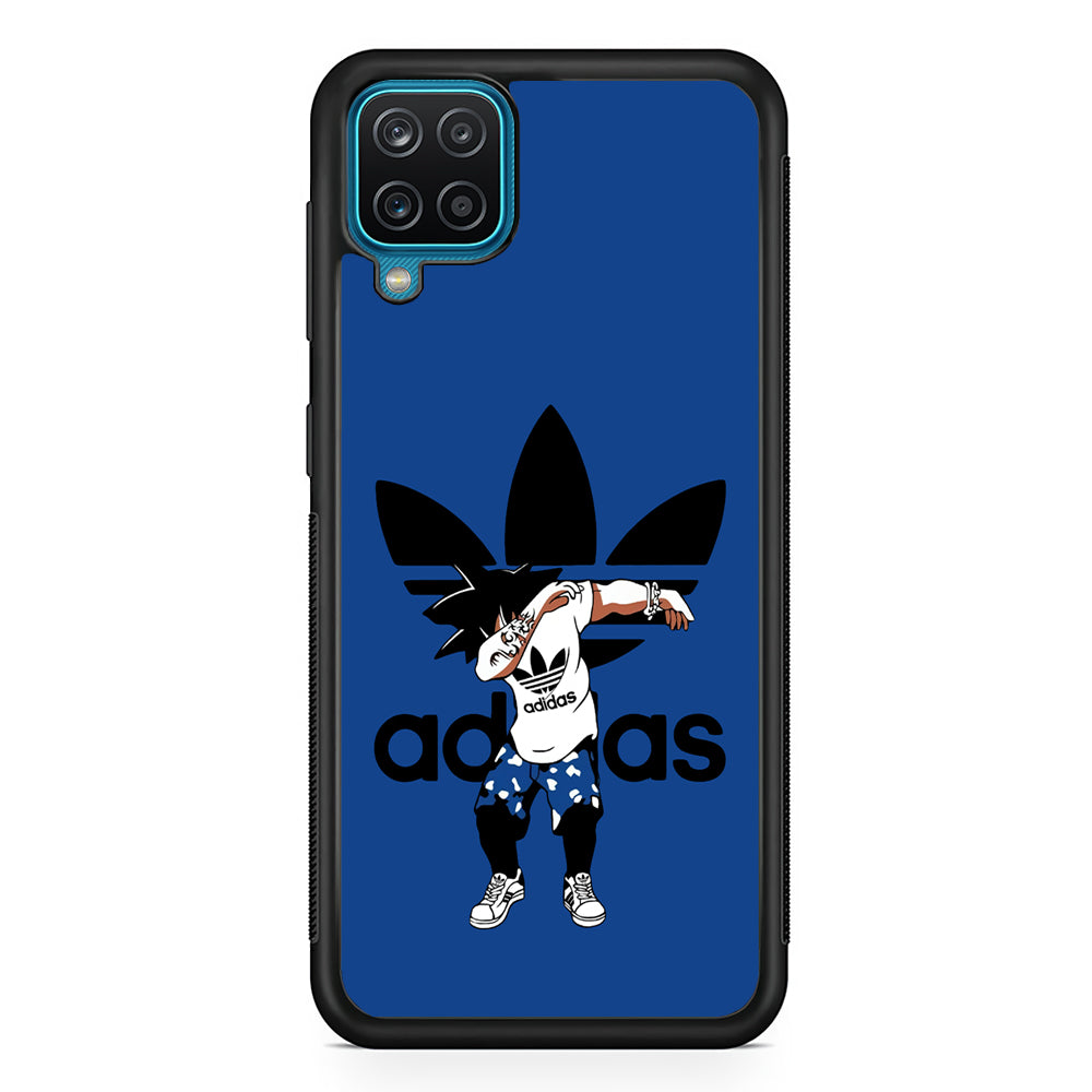 Adidas Dragon Ball Goku Dub Samsung Galaxy A12 Case-Mobile Phone Case-Rubber Black (2D Case)-Altracase
